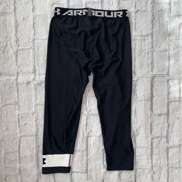 Under Armour youth XL Heatgear fitted compression leggings black & white - Picture 6 of 6
